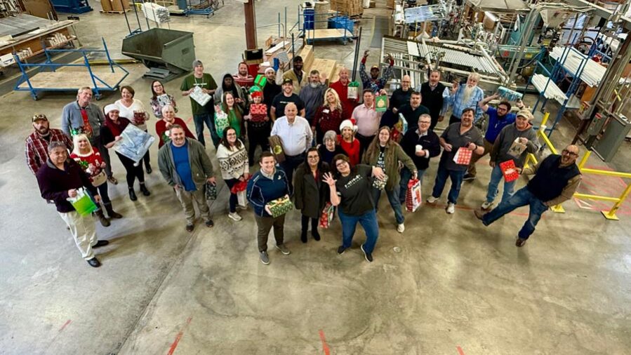 A group photo of the Shat-R-Shield team